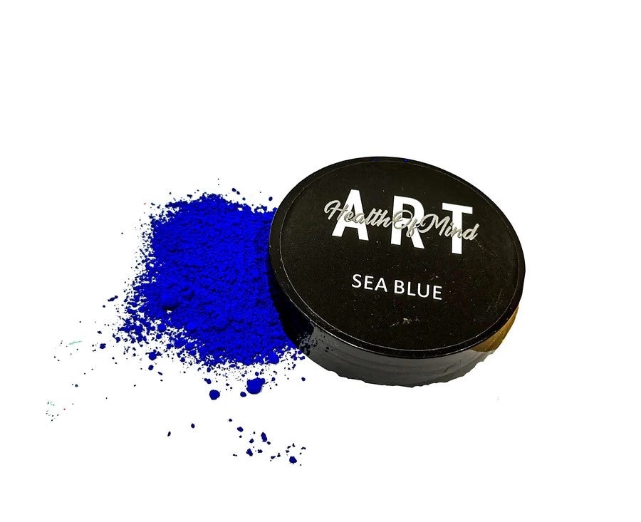 Health of Mind Art Sea Blue 50g Matte Pigment Powder for Epoxy Resin in vibrant matte finish