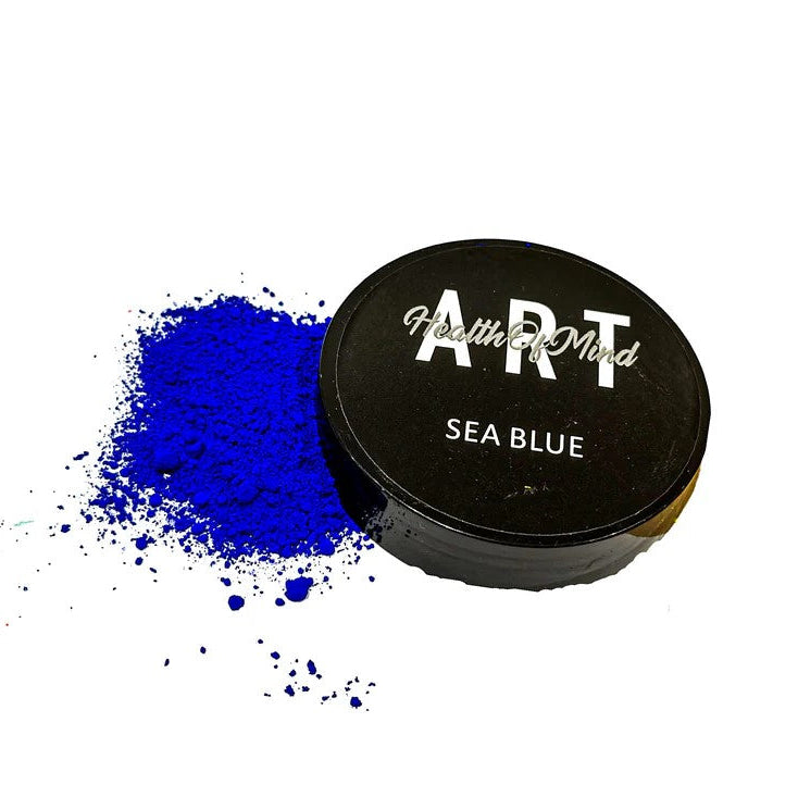 Health of Mind Art Sea Blue 50g Matte Pigment Powder for Epoxy Resin in vibrant matte finish