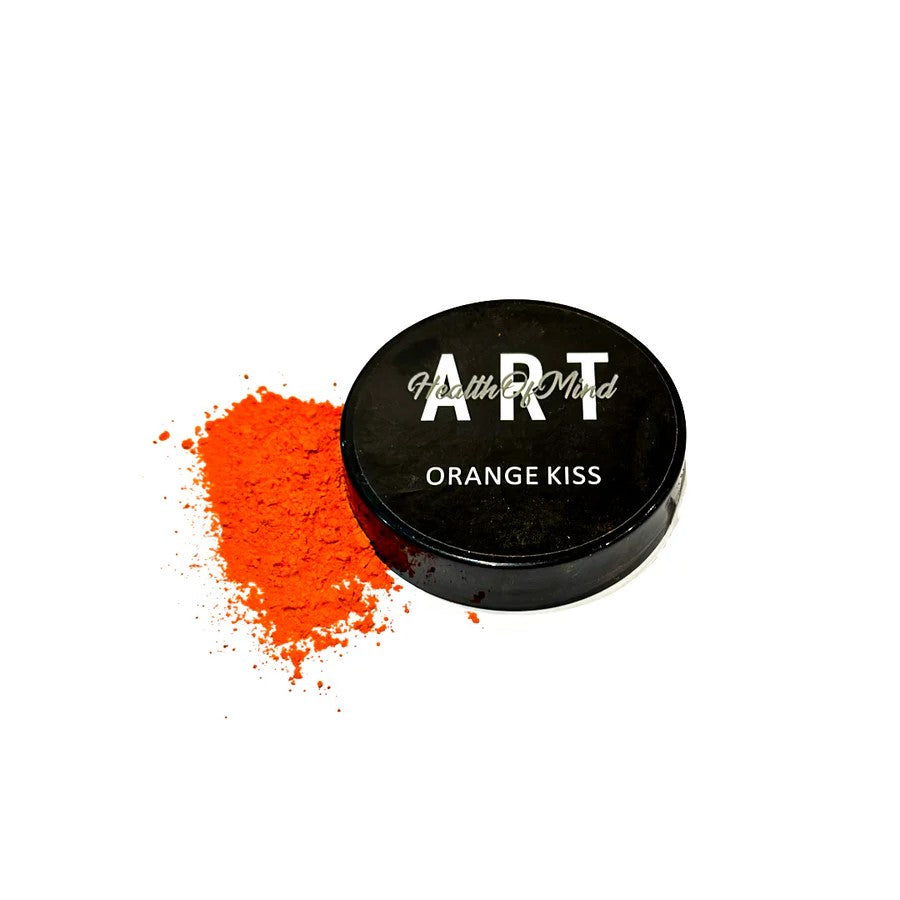 Health of Mind Art Orange Kiss 50g Matte Pigment Powder for Epoxy Resin in vibrant opaque pastel colour