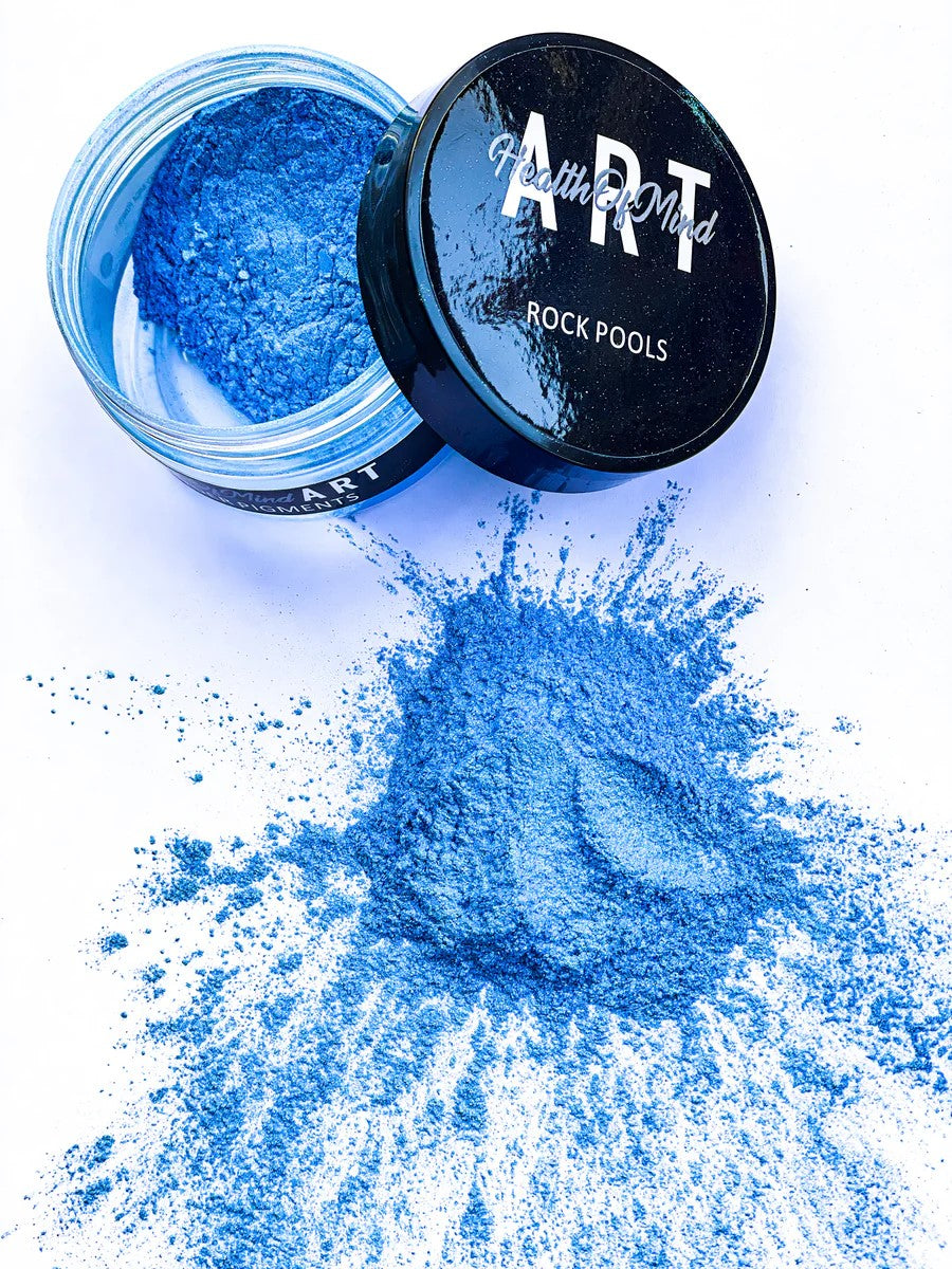 Health of Mind Art Rock Pools 50g Star Pigment Mica Powder in blue shades