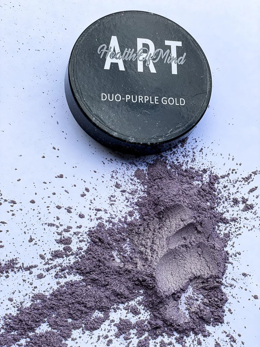 Duo colour mica powder in purple and gold for epoxy resin craft