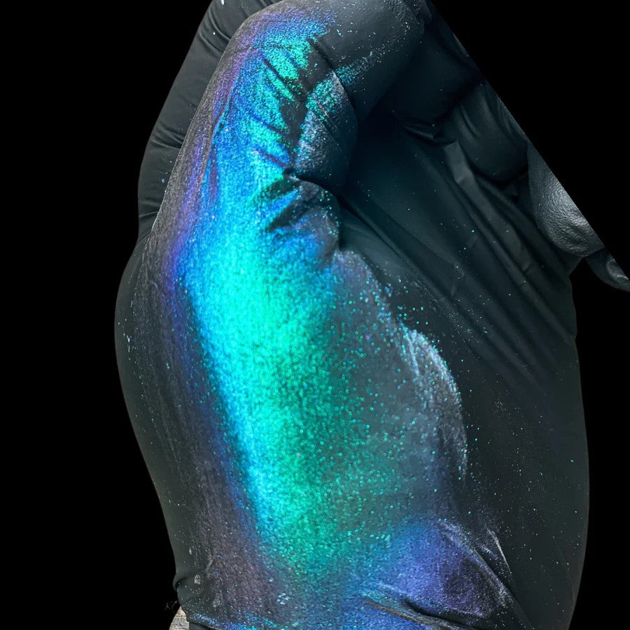 Vibrant Purple, Green, and Turquoise Super Chameleon Mica Pigment for Epoxy Resin