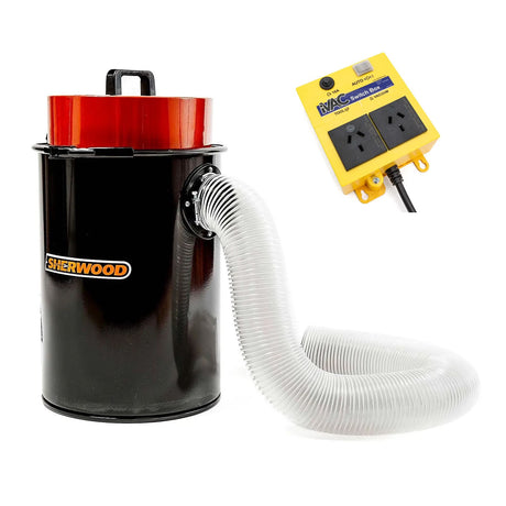 Sherwood DC-50 connected to iVac Switchbox for automated dust collection