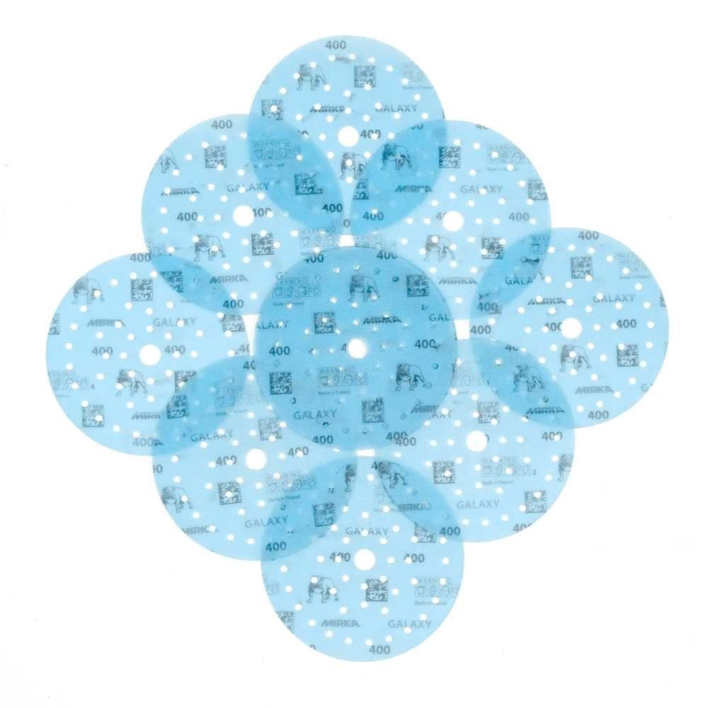 Mirka Galaxy Sanding Discs 125mm Mix Fine Pack of 10 in action