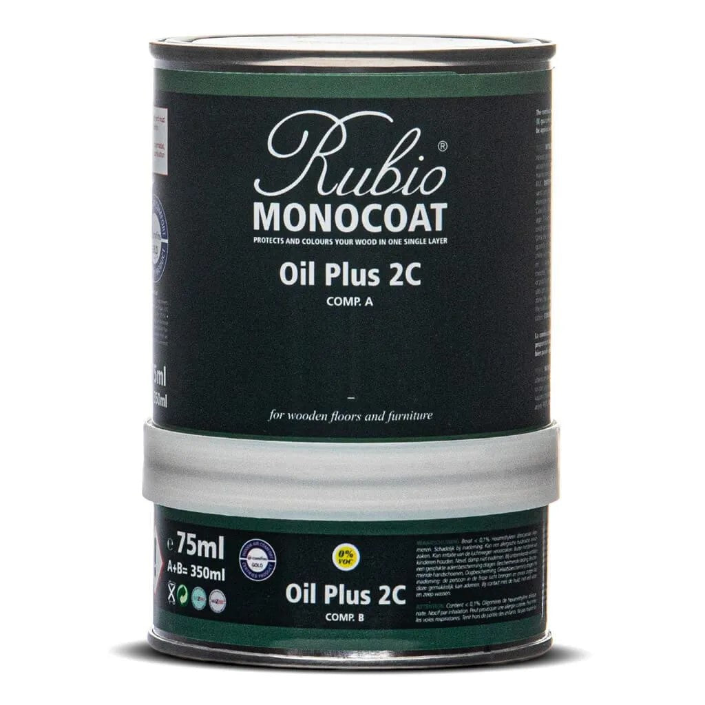 Rubio Monocoat Smoke Hard Wax Oil Stain on White Oak - Part B accelerator component displayed