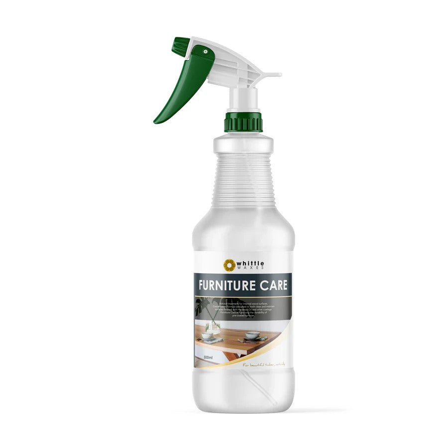 Whittle Waxes Furniture Care Spray 500mL wood cleaning spray for maintaining interior timber surfaces