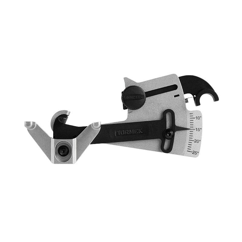 Tormek Knife Angle Setter Jig for Wetstone Sharpening Grinders - Front view showing precision tool for achieving optimal knife angles