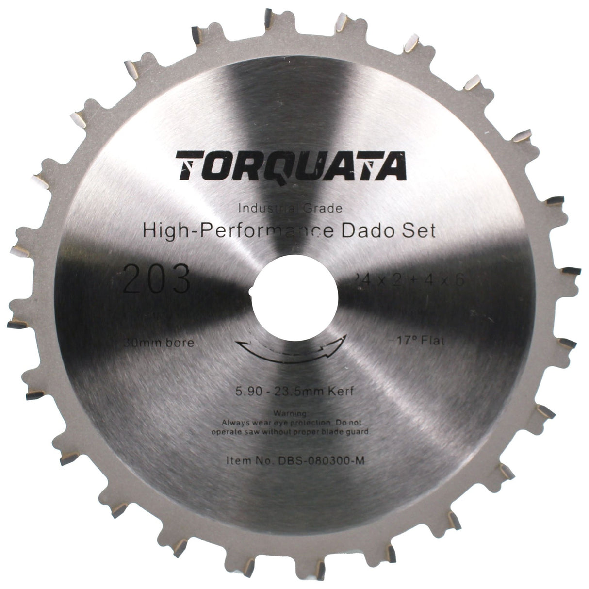Torquata 8in Metric Dado Saw Blade Set 30mm Bore with Shims & Chippers in use