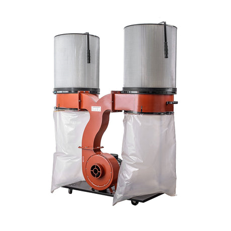 Sherwood 3HP Dust Extractor with Twin Filter Cartridges in workshop setting