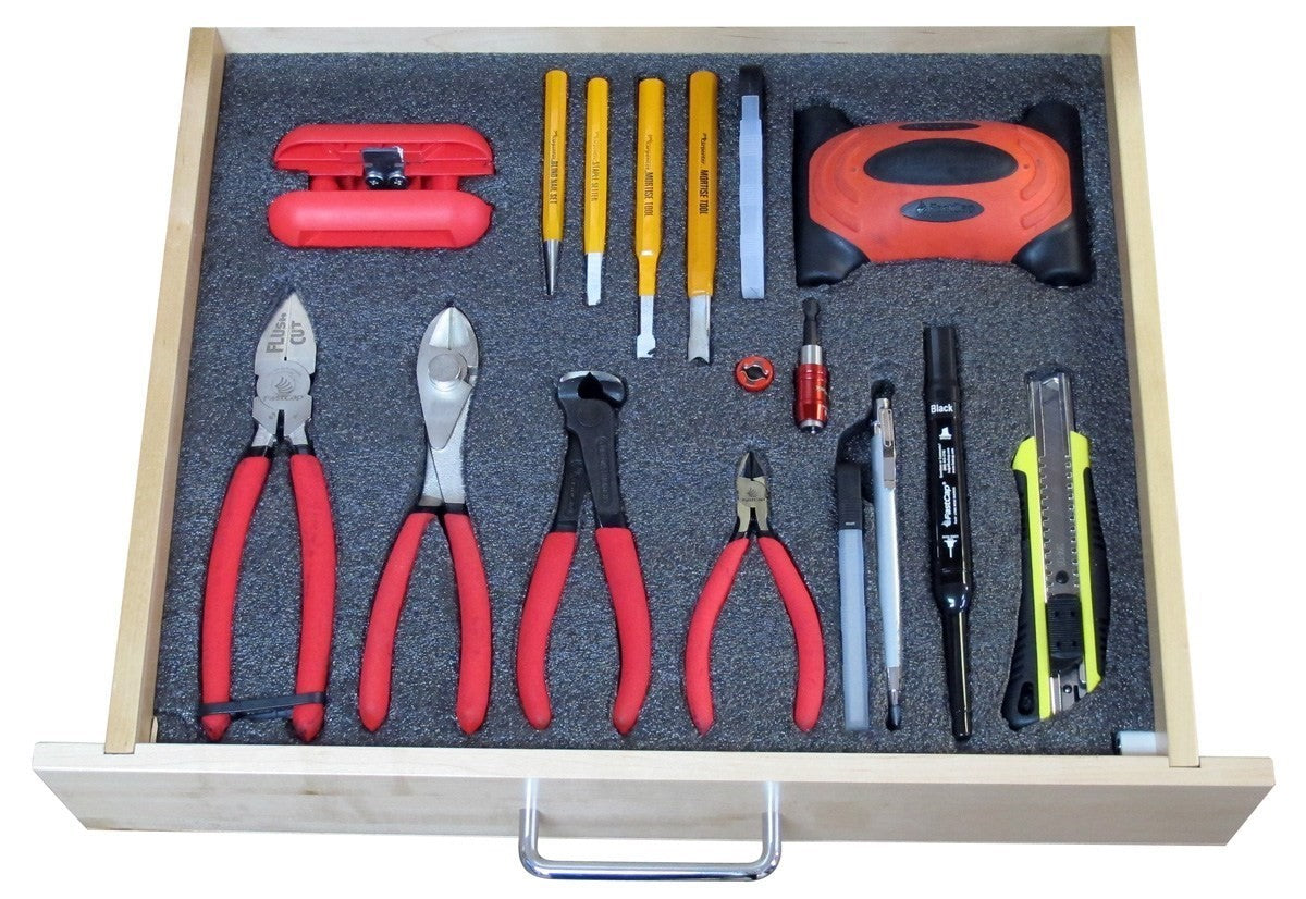 Fastcap Kaizen Foam Grey on White 57x1220x610mm Organisational Insert in Australian woodworking tools store