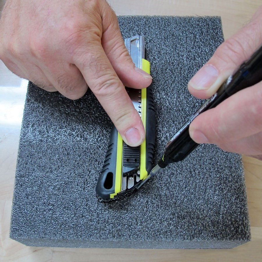 Dark grey Fastcap Kaizen Foam 57 x 1220 x 610mm insert for tool organization