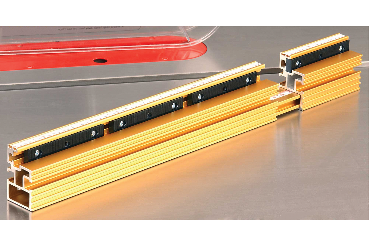 INCRA Telescopic Flip Fence for Mitre Guides 27-49 inch range, made from aircraft grade aluminum extrusions