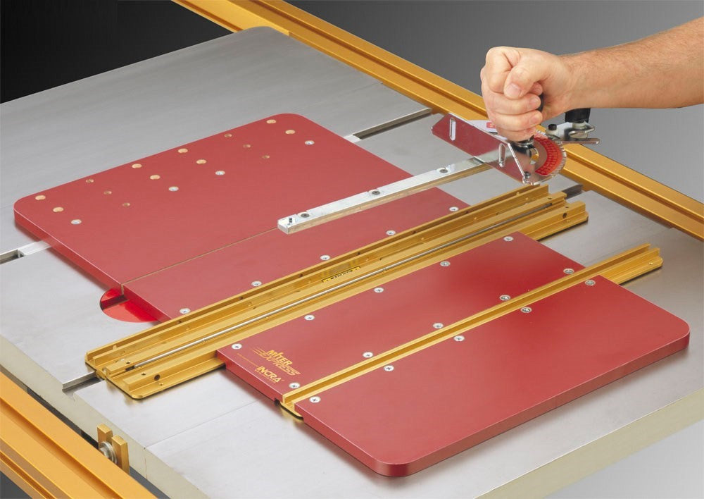 Incra Mitre Express plus 1000HD sled set for precise table saw crosscuts and mitres