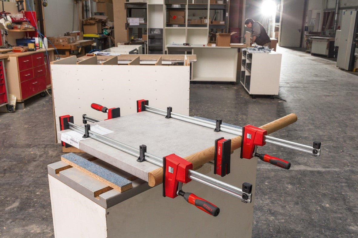 Bessey K-Body Revo Parallel Clamp 1250mm in use on woodworking project