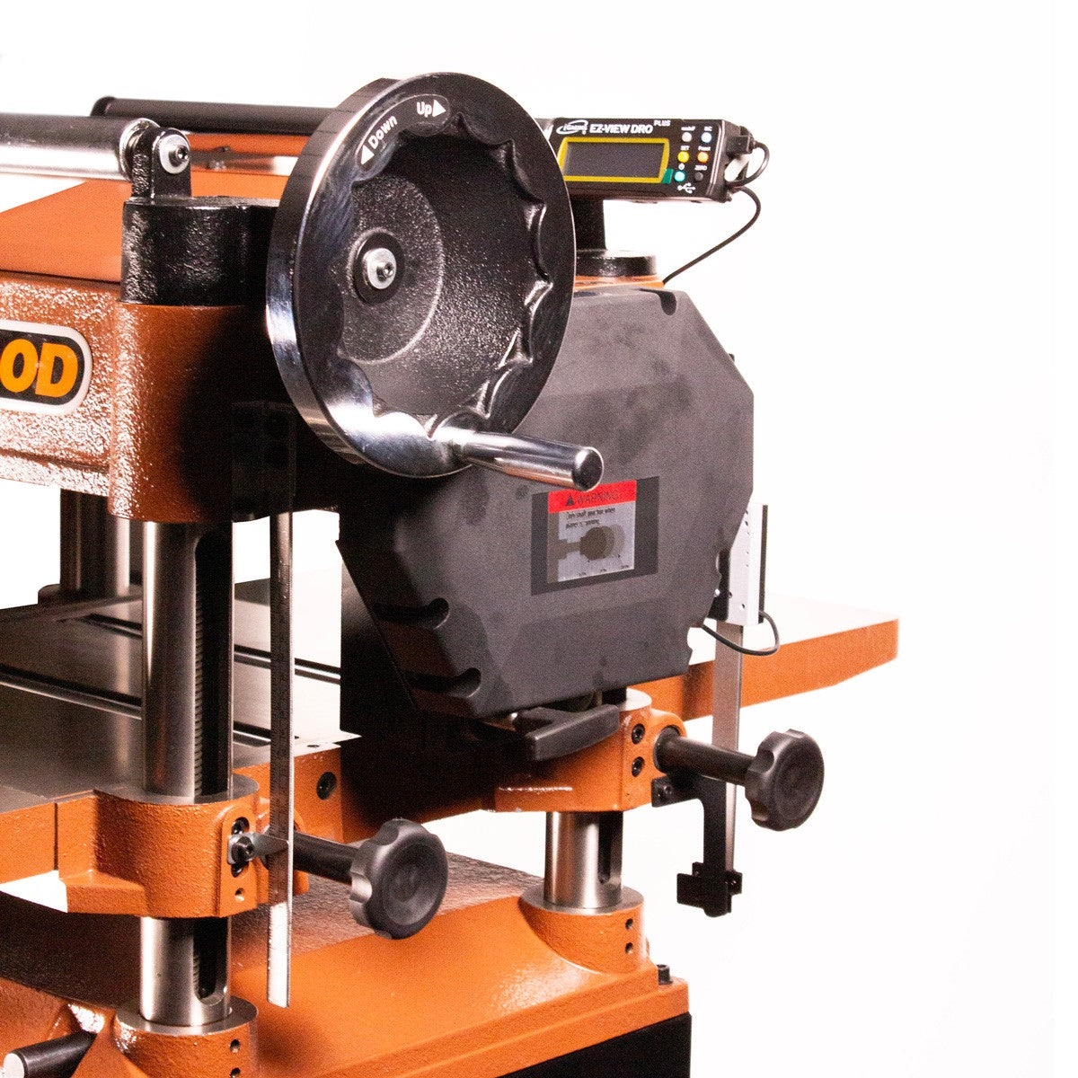 Sherwood 16in Industrial Thicknesser with Helical Cutterhead in workshop setting