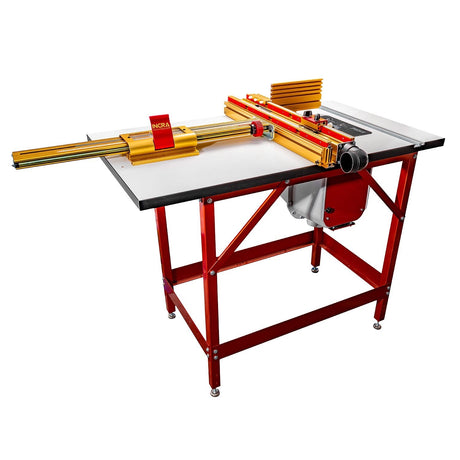 Incra LS Super System 635mm Kit with MAST-R Lift & SRM-1800 Motor on woodworking table