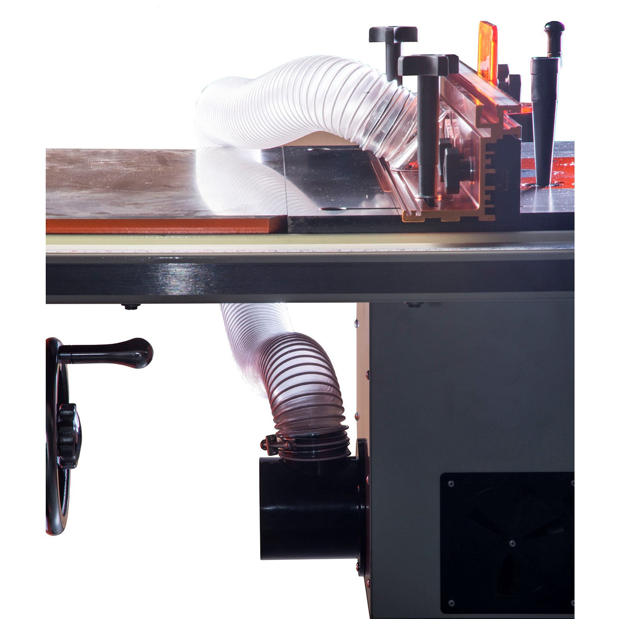 Sherwood Deluxe Cast Iron Router Extension Wing with RLIFT-3 Plunge Router Lift on Table Saw
