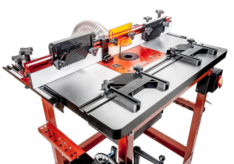 Sherwood Industrial Router Table Cast-Iron with Round Body Motor, heavy-duty stand and precision-machined cast-iron top