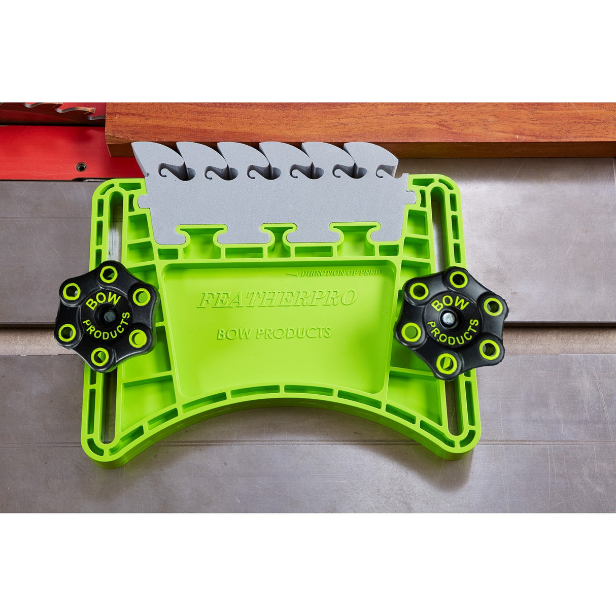 Australian woodworking tools store product image showing two stackable FeatherDUO Featherboards from BOW Products