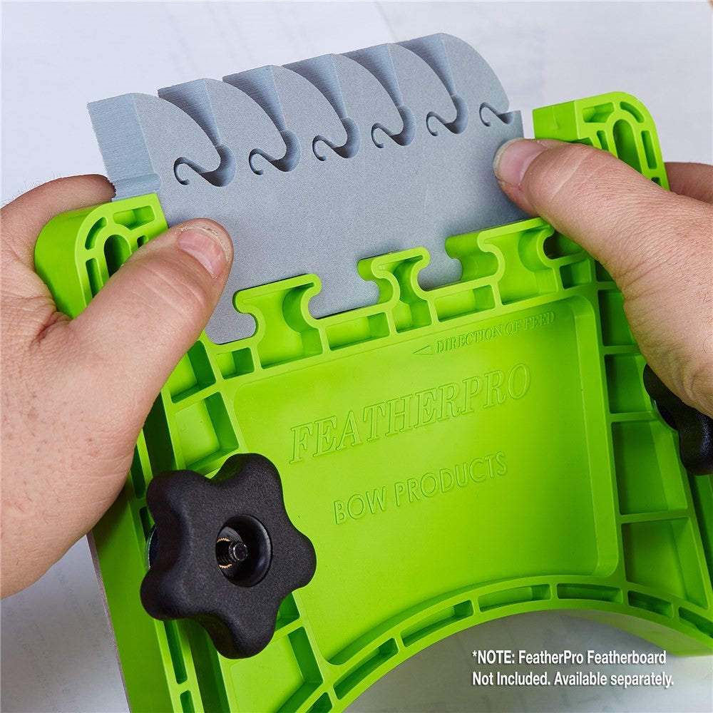 BOW Products UltraFLEX Feathers for Featherboard Safety System - close-up of high-density EVA feathers in pack of 2