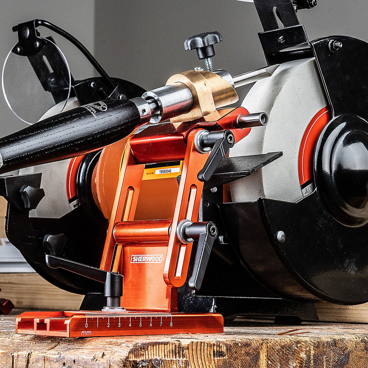 Sherwood Heligrind 2.0 Toolrest Jig for Bench Grinders in packaging