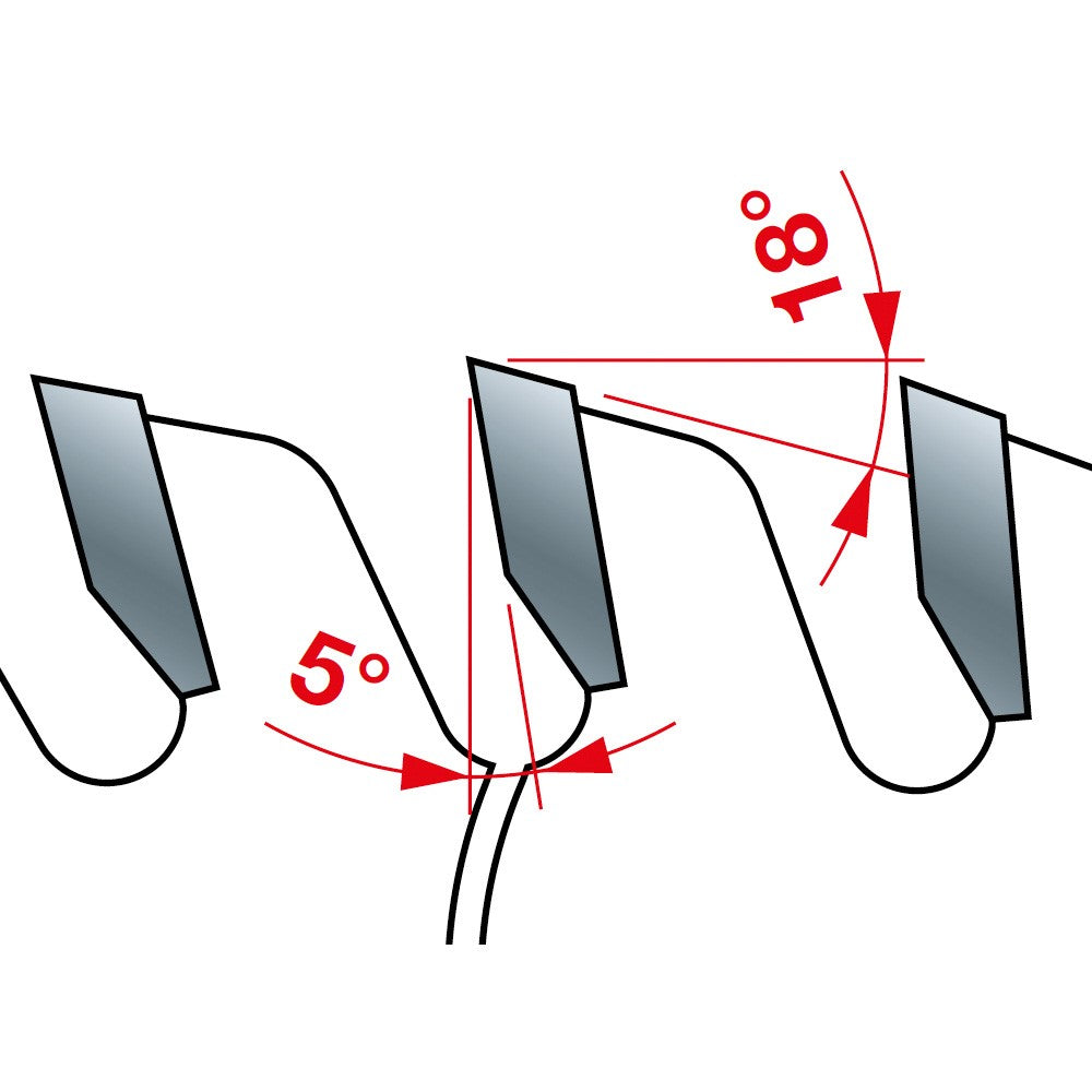 Freud 350mm Melamine Panel Circular Saw Blade 108 Teeth - Close-up of the blade teeth and carbide tip on a wood cutting tool