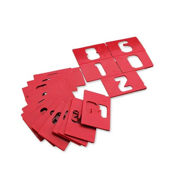 Milescraft 1 1/2in & 2 1/2in Vertical Number Templates for SignPro Sign Making Set - Templates for numbers 0 to 9 in different sizes