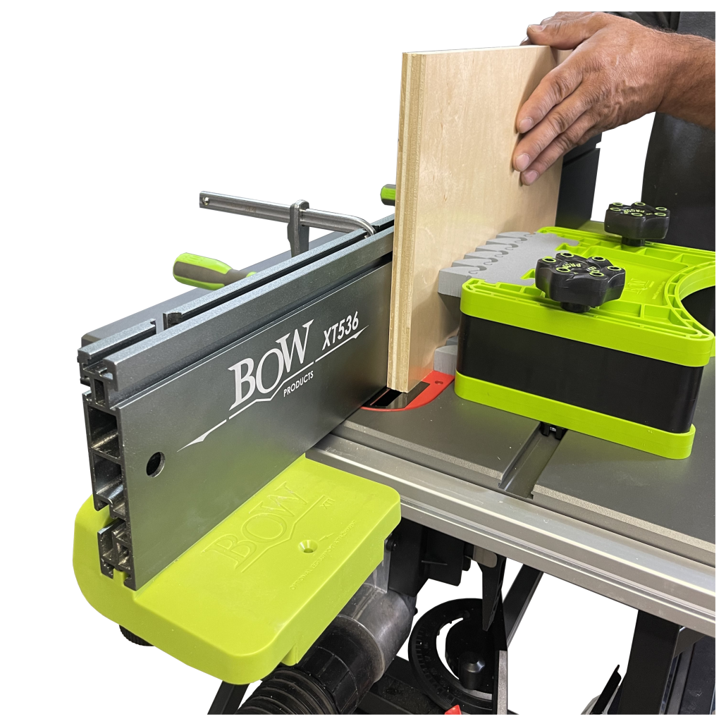 BOW Products 36in XT XTENDER Fence in action on table saw