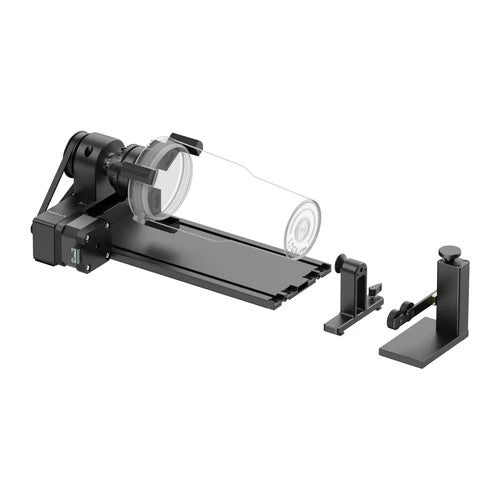 xTool RA2 Pro Rotary Attachment compatible with P2/S1/F1 laser cutter, engrave cylinders and spheres, unleash creativity on round objects