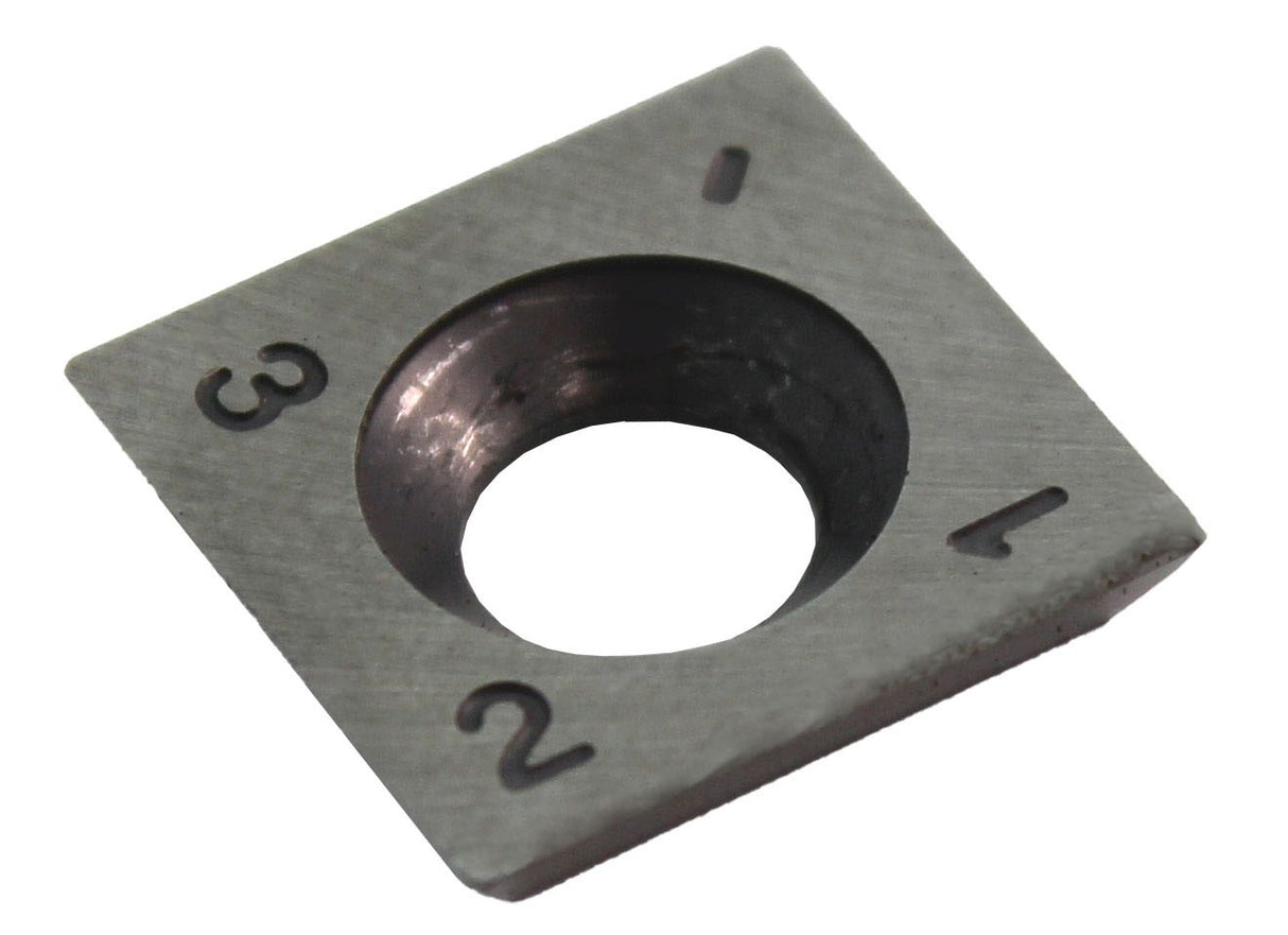 Torquata Large Square Tungsten Carbide Cutter showcasing four cutting edges for efficient woodturning