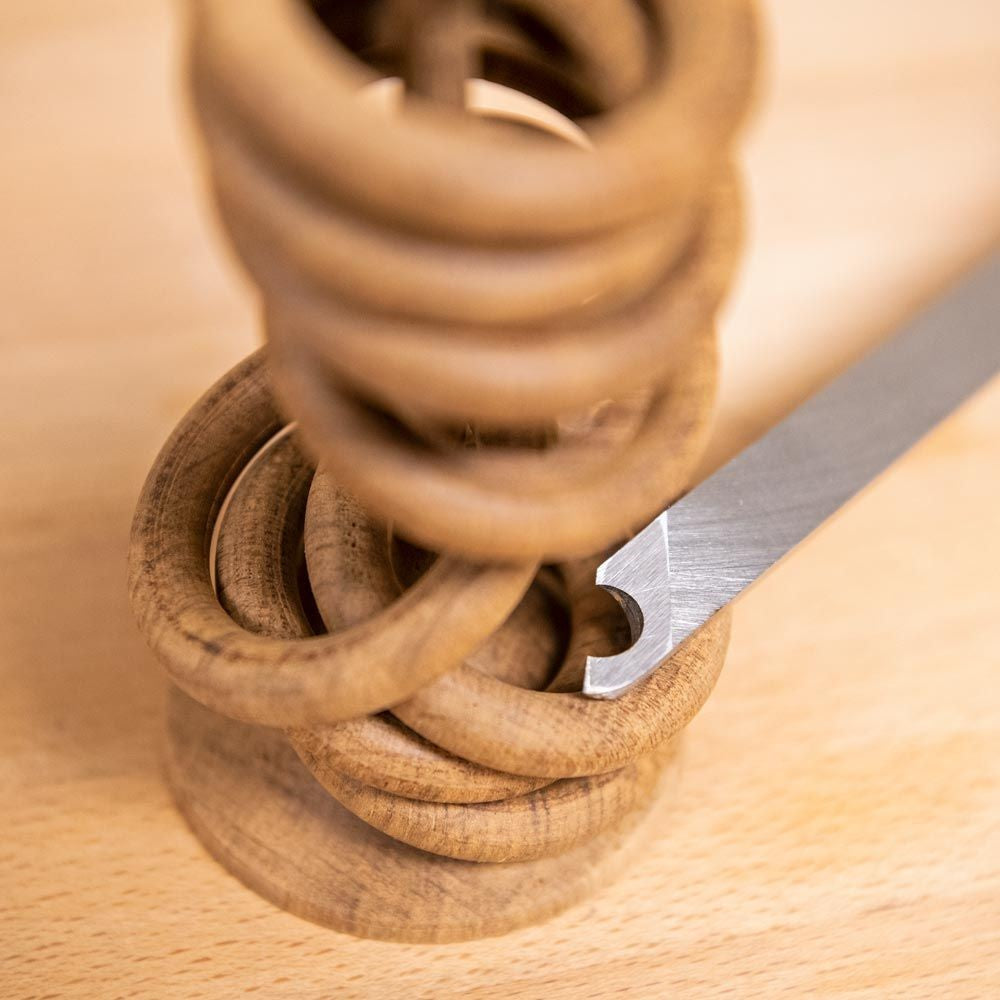 Crown 10mm Captive Ring Tool in M2 Cryogenic Steel - Detail of tool edge and craftsmanship