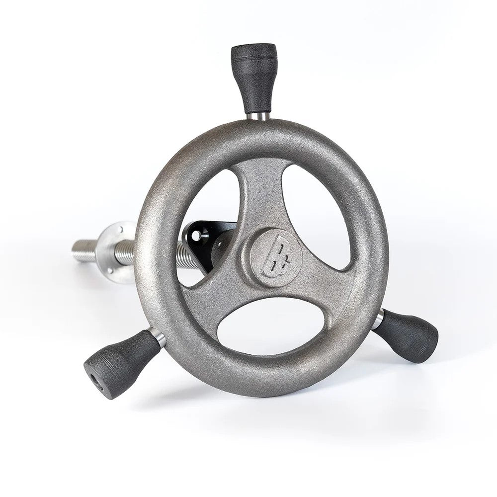 Benchcrafted Glide Leg Vice Machined Finish with Retro Criss Cross - High-quality woodworking vice with ergonomic design and precision screws