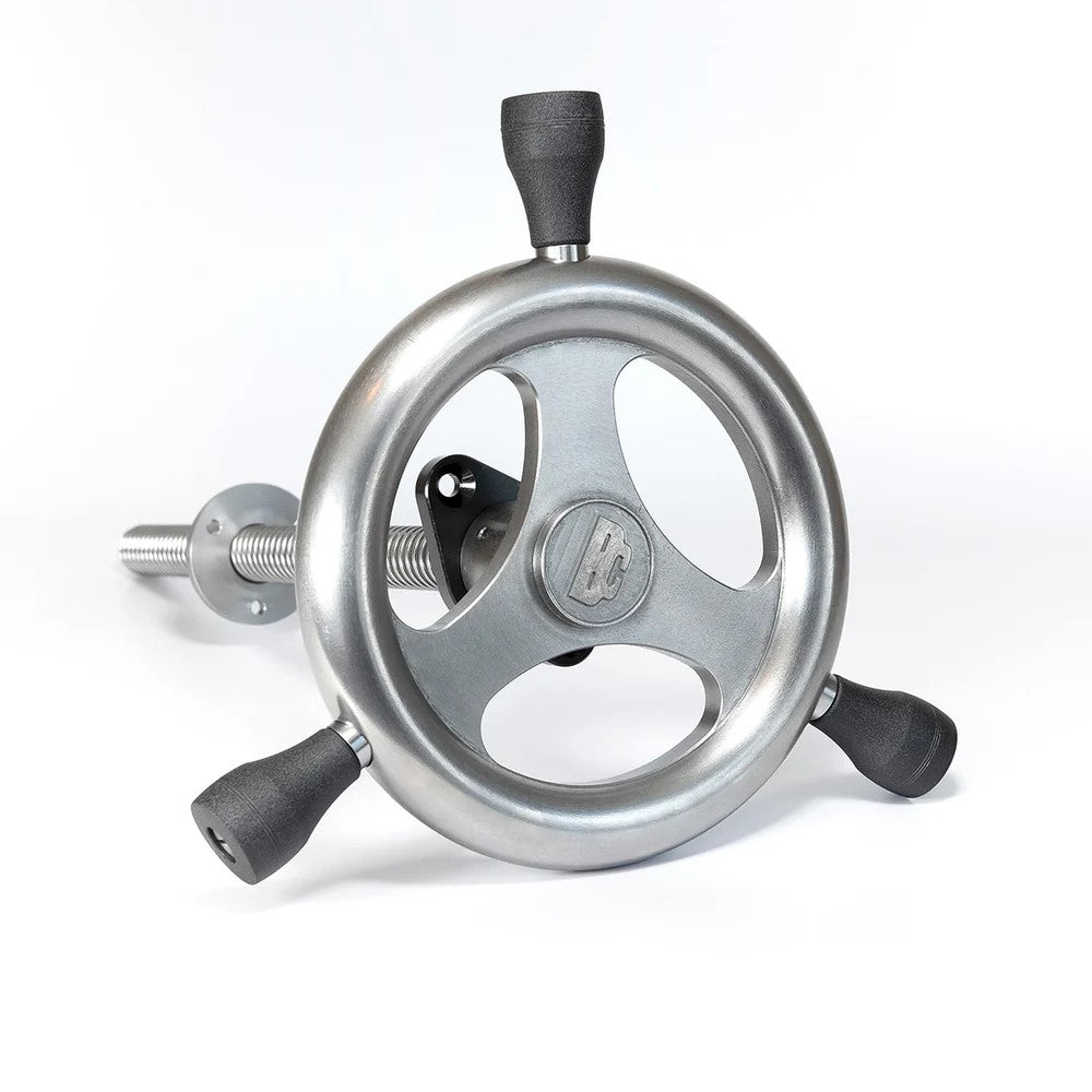 Benchcrafted Glide Leg Vice Machined Finish handle detail Australian woodworking tools store