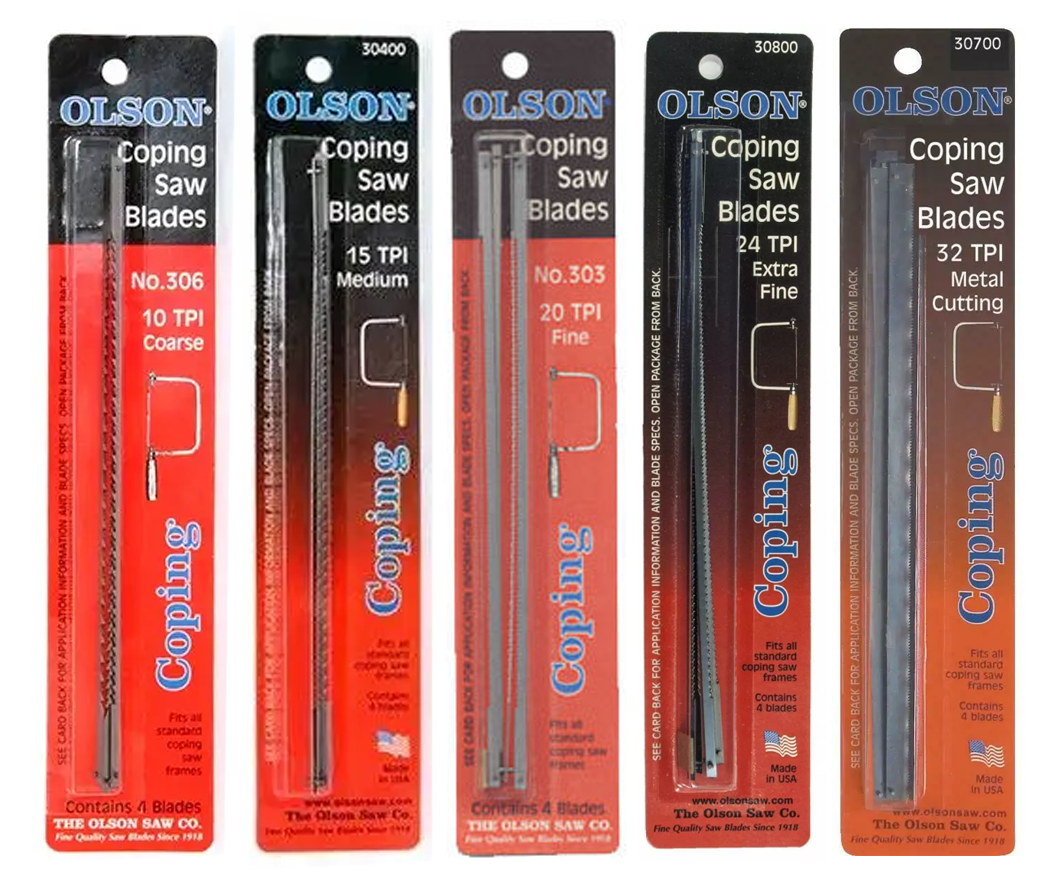 Olson Replacement Blades for Coping Saws Ultimate Pack, variety of blade types included