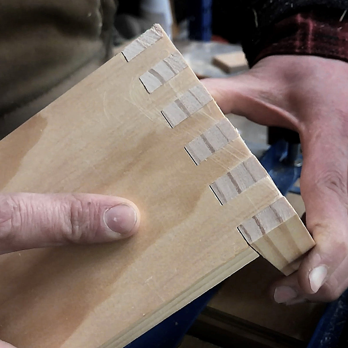 Baladonia 1/2in Box Joint Template for 12in Dovetail Jig, showcasing elegant box joint woodworking method