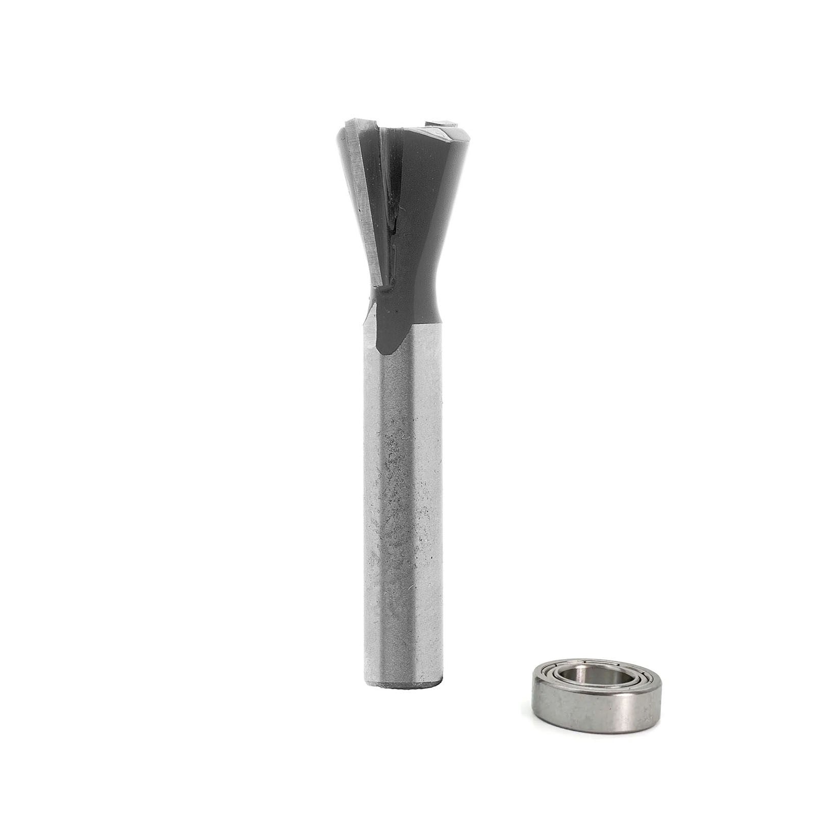 Torquata Dovetail Router Bit 14 Degrees with Bearing 1 4in Shank Timbecon Pty Ltd