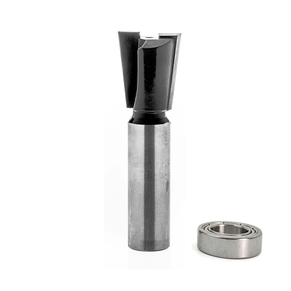 Torquata Dovetail Router Bit 14 Degrees x 3/4in Diameter in use with dovetail jig