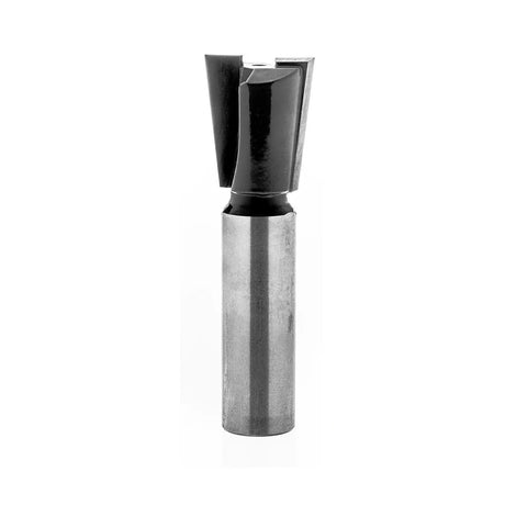 Torquata Dovetail Router Bit 14 Degrees 25.4mm Diameter 1/2in Shank in use on timber for dovetail jointing