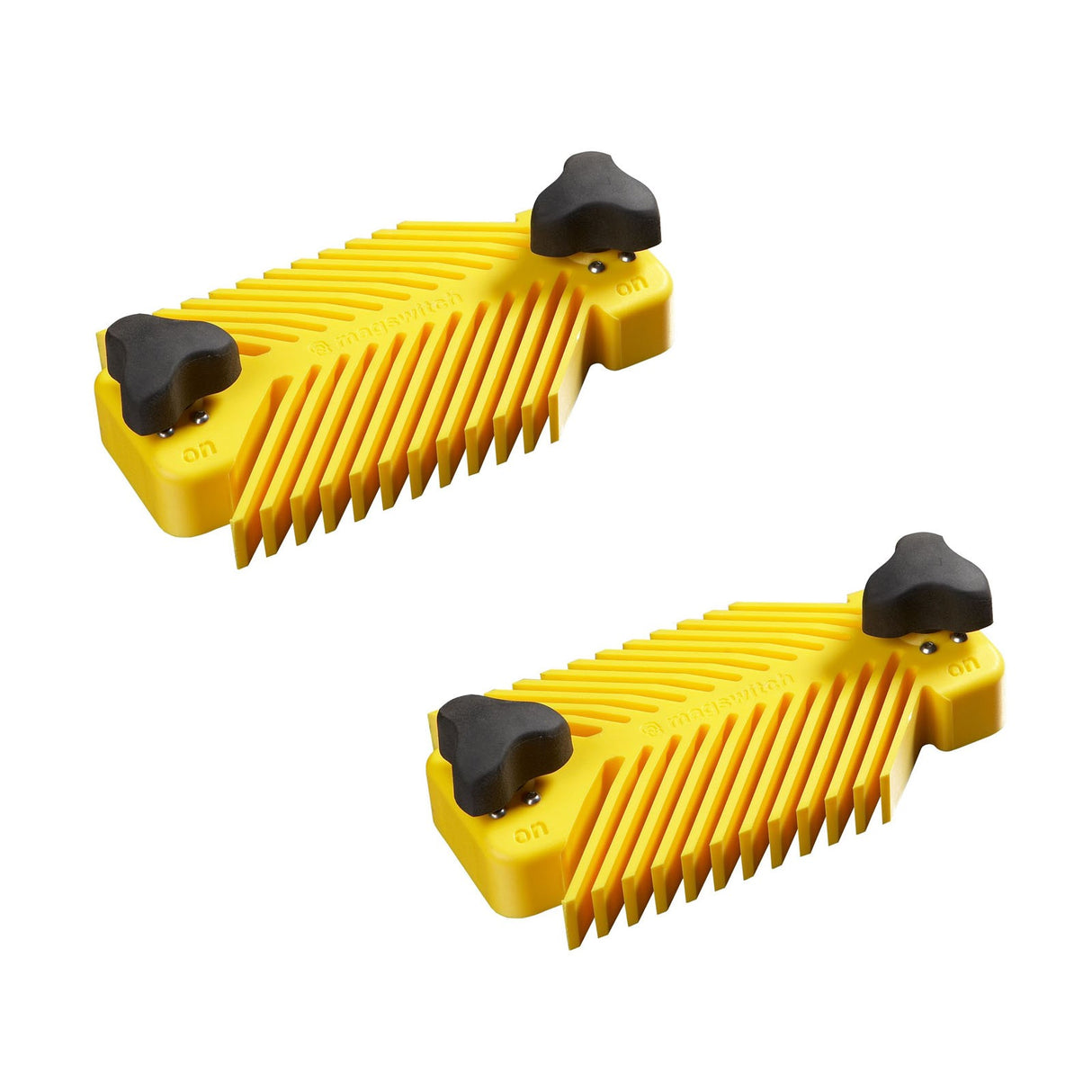 MagSwitch Set of 2 Universal Magnetic Featherboards in action on a wooden table saw