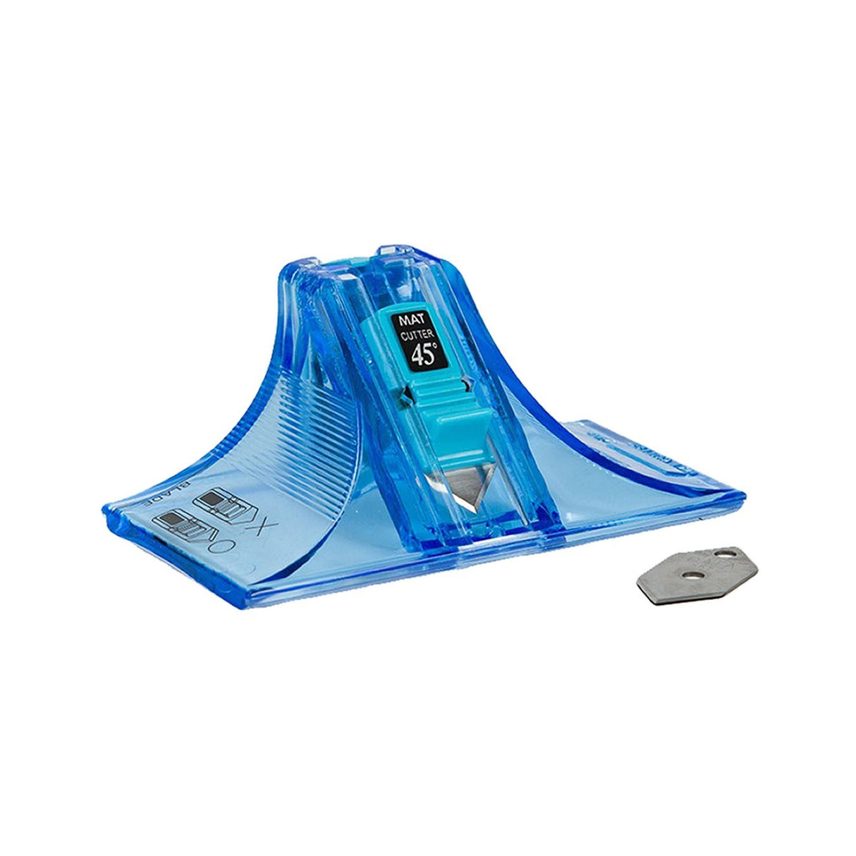 Baladonia Mat Cutter showing dual blades for square or mitred cuts