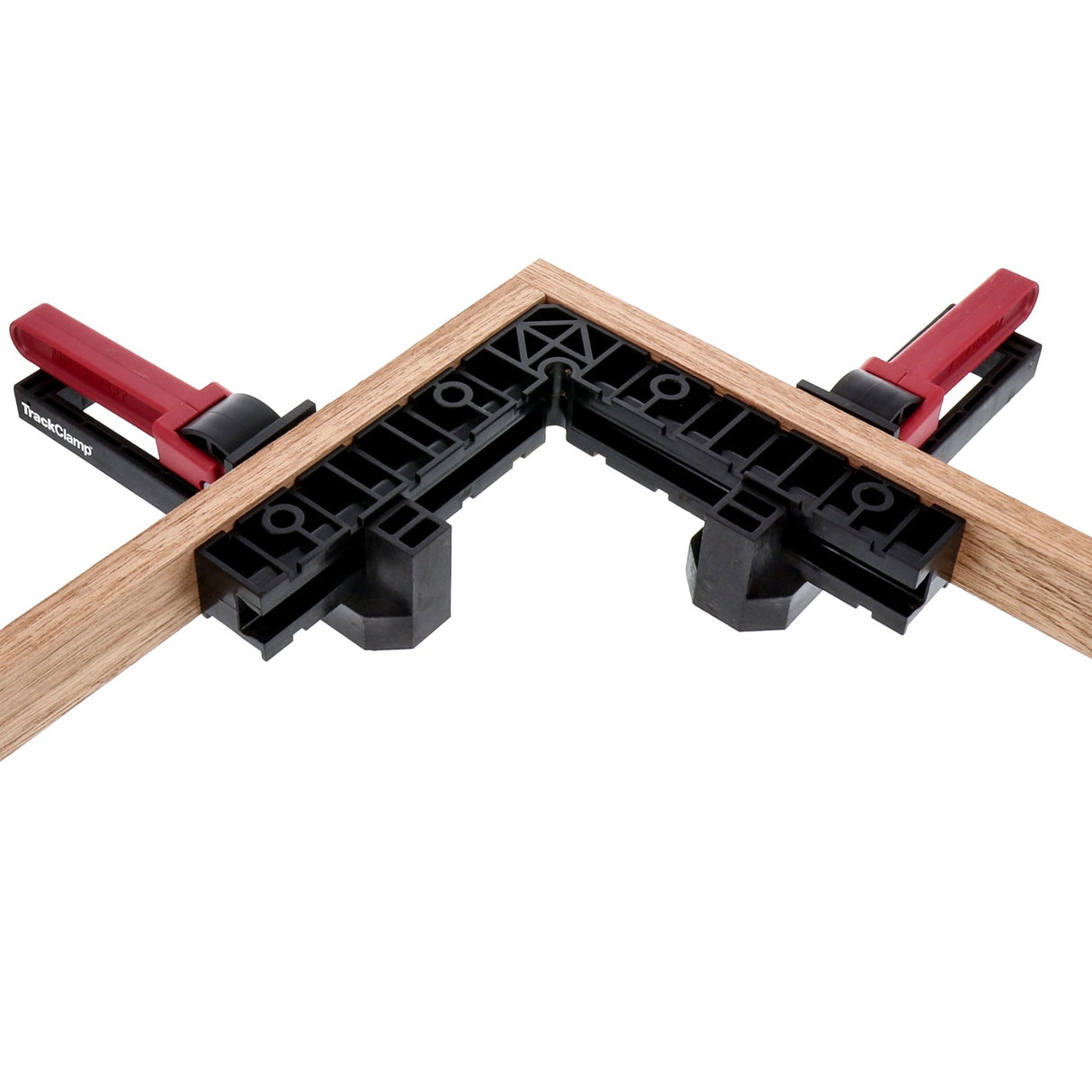 Milescraft TrackClampKit 8in Clamp Square with Track Clamps & Supports in use on woodworking project