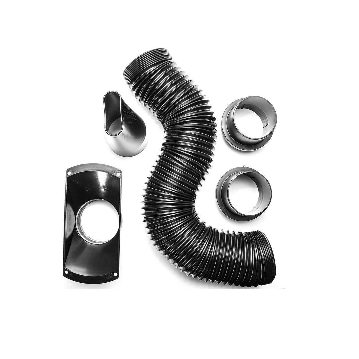 Sherwood 4in Hold Tite Hose Extraction Kit with various nozzles and fittings for efficient dust collection