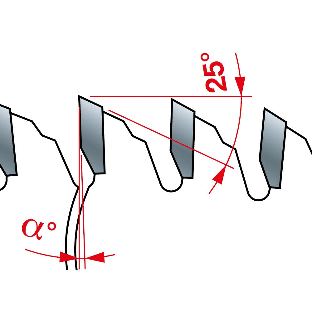 Freud 300mm Melamine Cut Off Saw Blade - Close-up of teeth and blade material