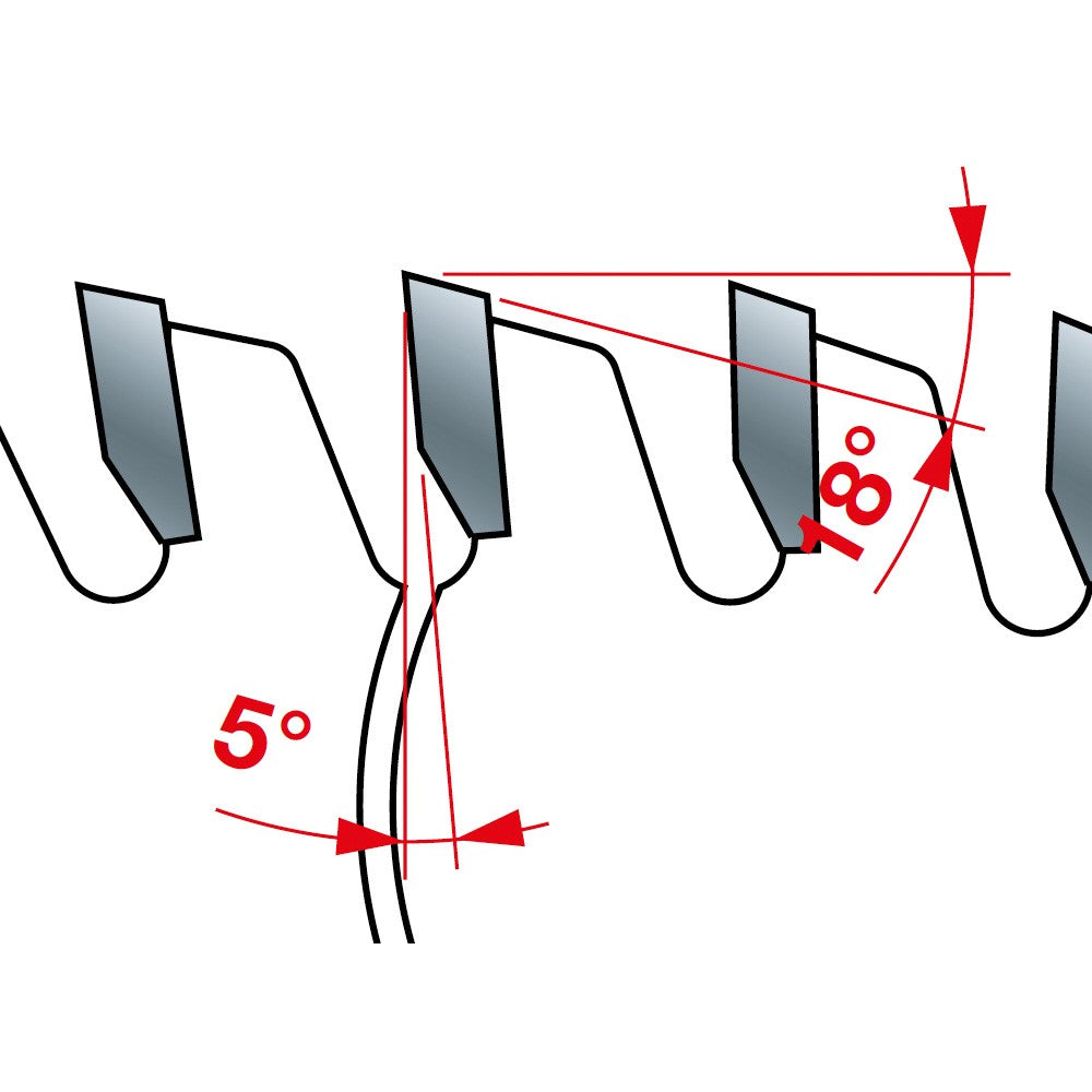 Freud Industrial Timber Fine Cut Off Saw Blade 300mm - Close-up view of the carbide tip on the saw blade
