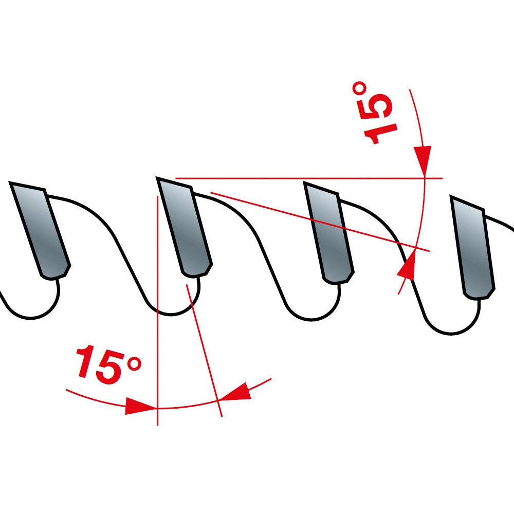Freud 300mm Timber Frame Saw Blade for Mirror Finish - Close-up of teeth and blade edge