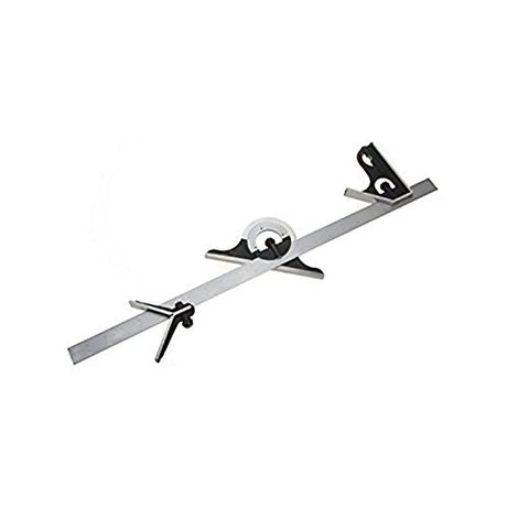 Precision iGaging 600mm Combination Square, Centre Finder & Protractor in stainless steel with satin chrome finish