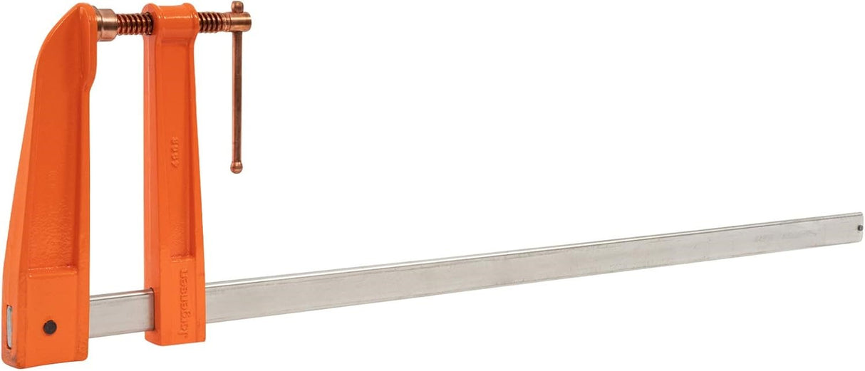 Pony Jorgensen Deep Reach Clamp 9in showing steel bar and copper plated components