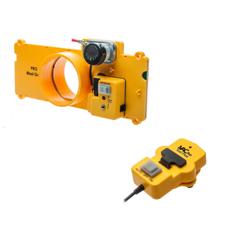 iVAC Automatic Blast Gate 4in & Tool Plus Pro Sensor for Dust Extraction in workshop setting