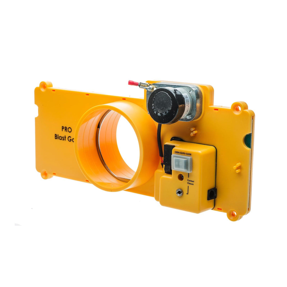 Automatic Blast Gate 4in by iVAC for precise dust collection control in woodworking workshop