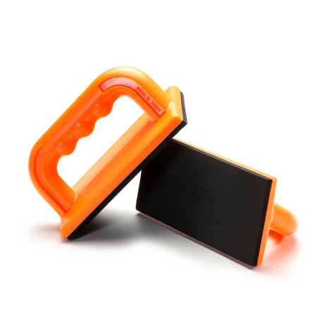 Sherwood Set of 2 Friction Push Blocks in Safety Orange ABS, Angled & Straight Handles